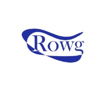蓝色ROWG标志在白色背景