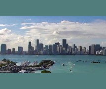 迈阿密的天际线的照片