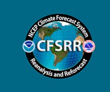 气候预测系统标志蓝色背景